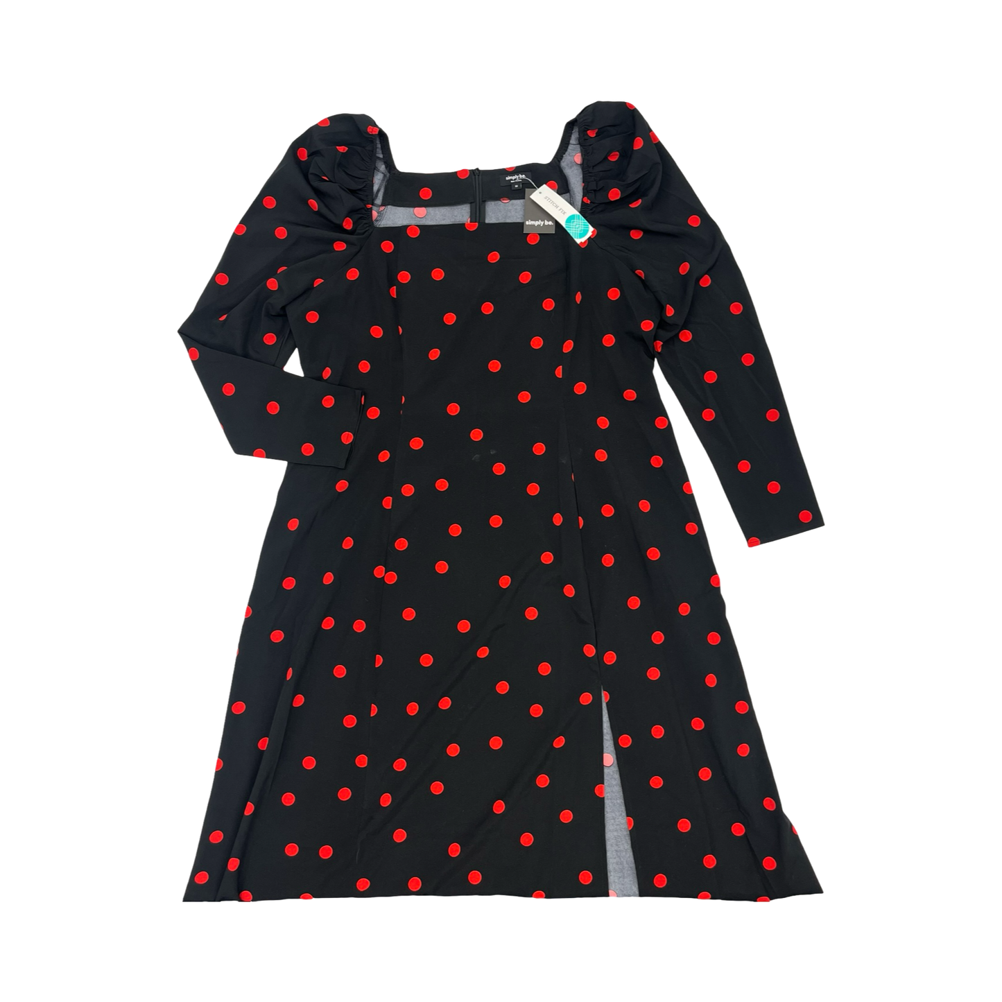 Dress Party Midi By Cme In Black & Red, Size:18