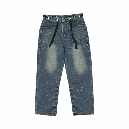Jeans Straight By Cmf In Blue Denim, Size:L