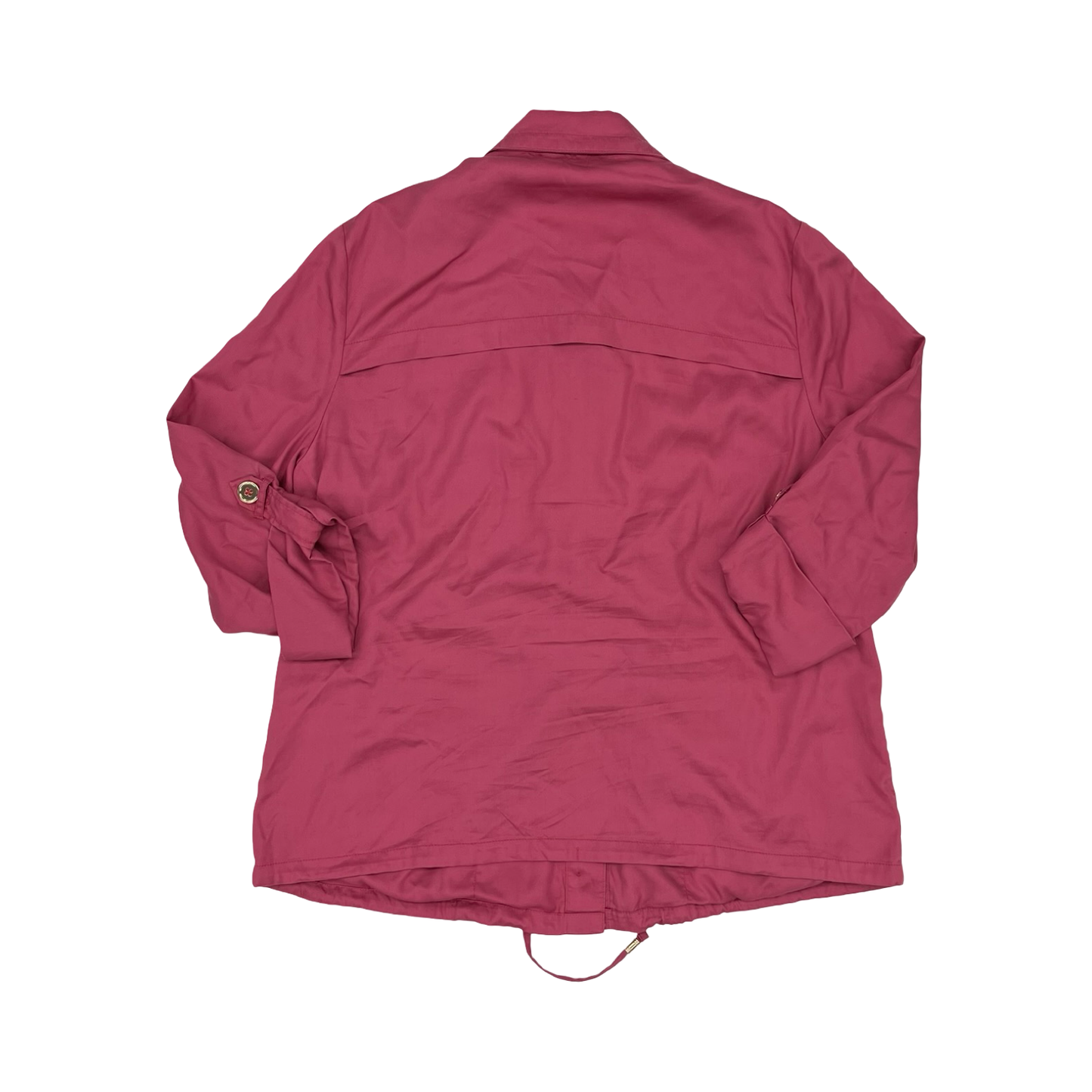 Jacket Shirt By Chicos In Pink, Size:L