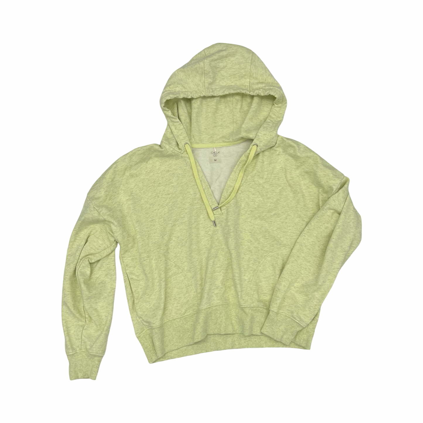 Athletic Sweatshirt Hoodie By Calia In Yellow, Size:M
