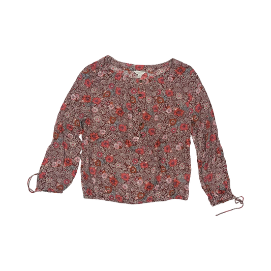 Blouse Ls By Lucky Brand In Red, Size:S
