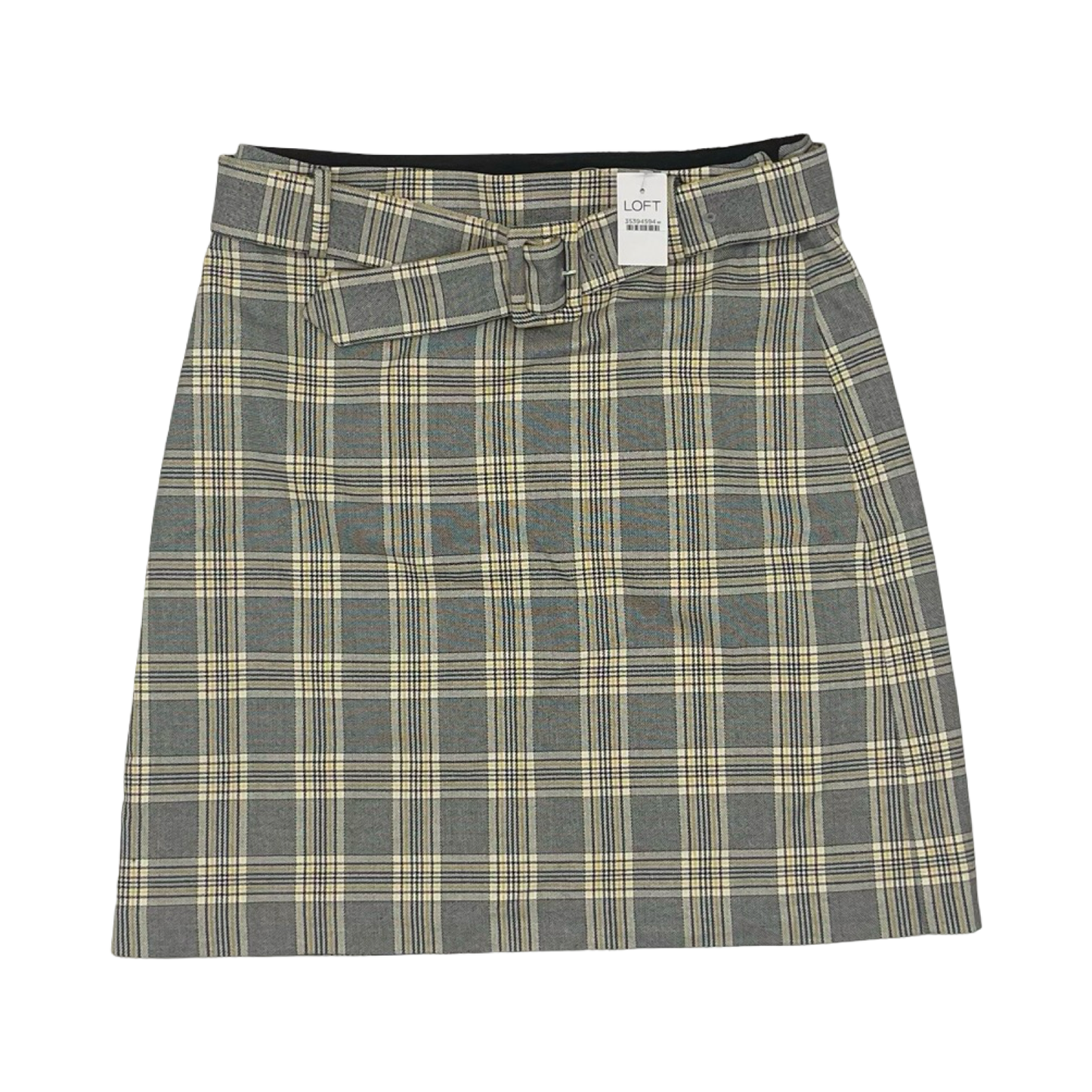 Skirt Mini & Short By Loft In Grey & Yellow, Size:0
