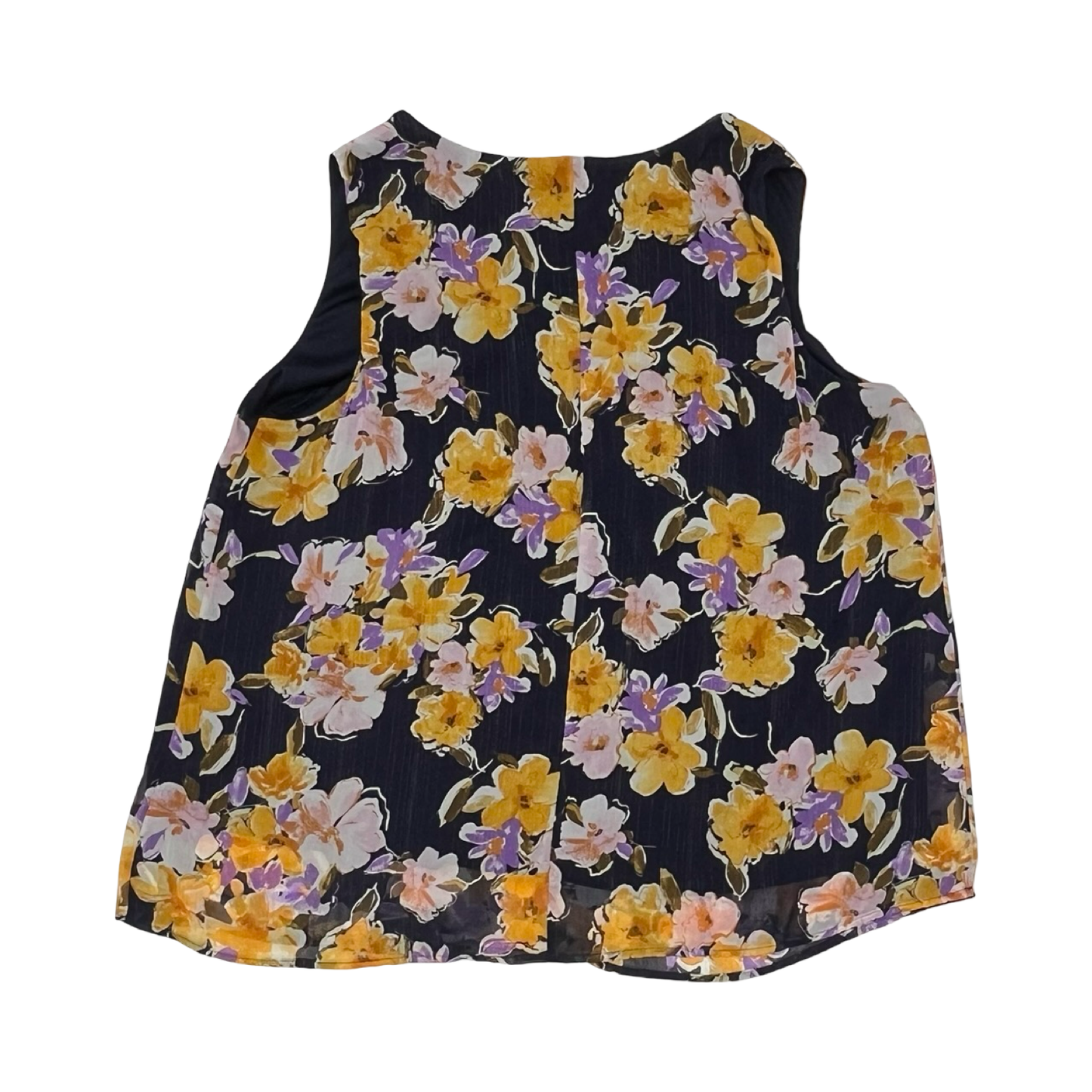 Blouse Sleeveless By Naif In Blue & Yellow, Size:2X