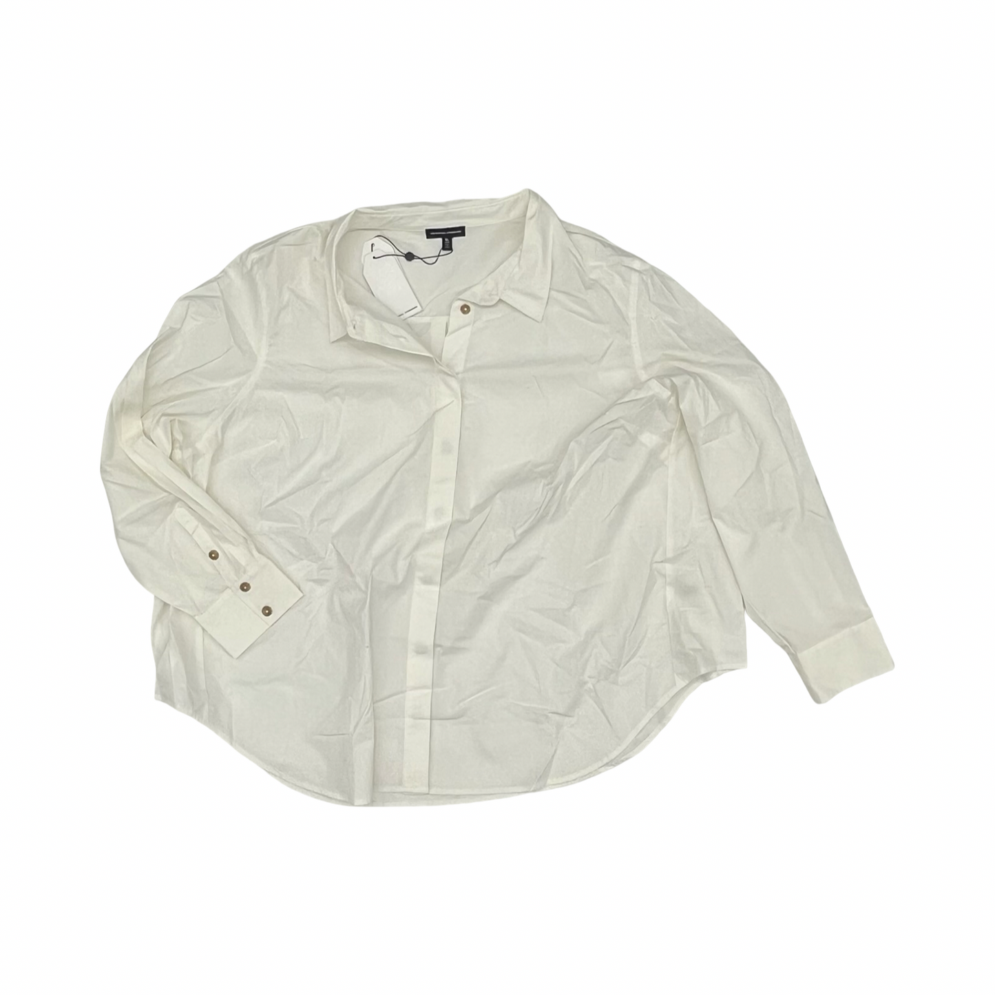 Blouse Ls By Universal Standard In White, Size:Xl