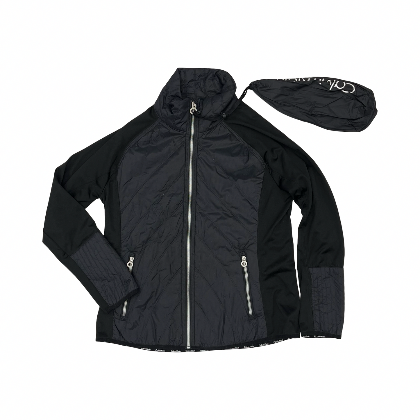 Jacket Puffer & Quilted By Calvin Klein In Black, Size:Xl