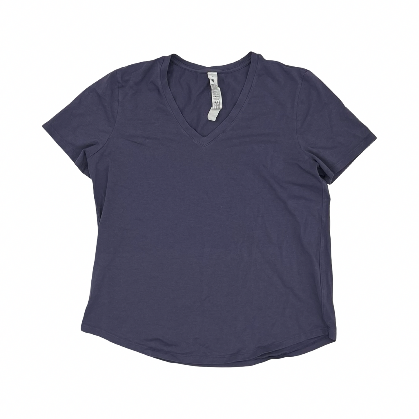 Athletic Top Ss By Lululemon In Purple, Size:M