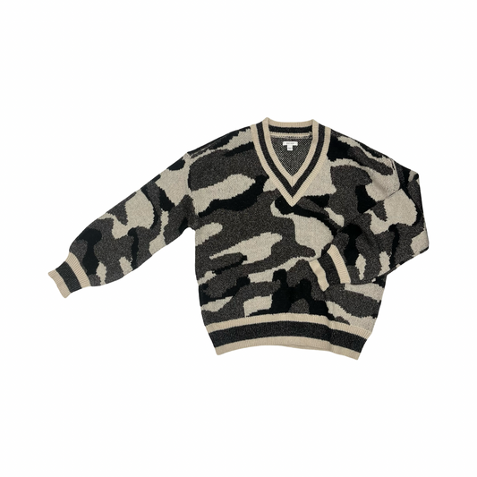 Sweater By Nine West In Black & Cream, Size:Xxl