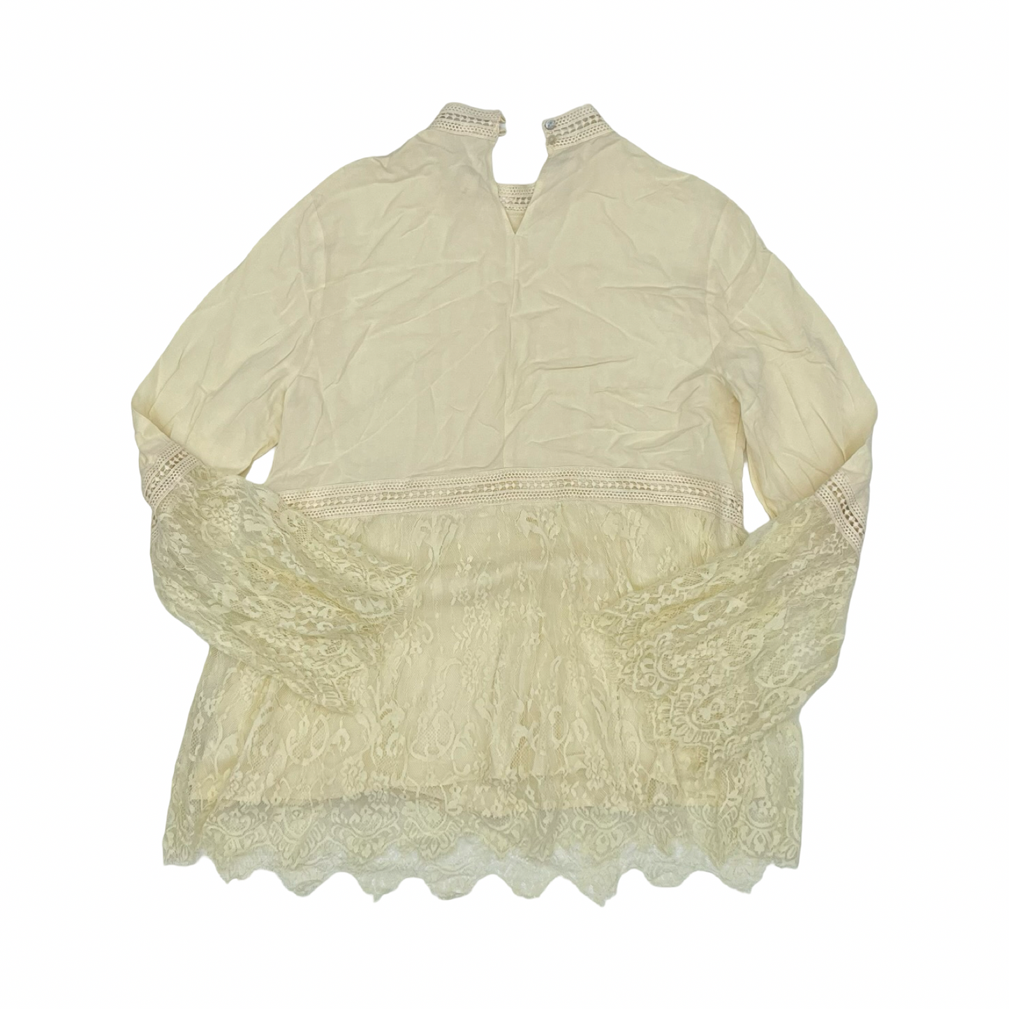 Blouse Ls By Entro In Tan, Size:L