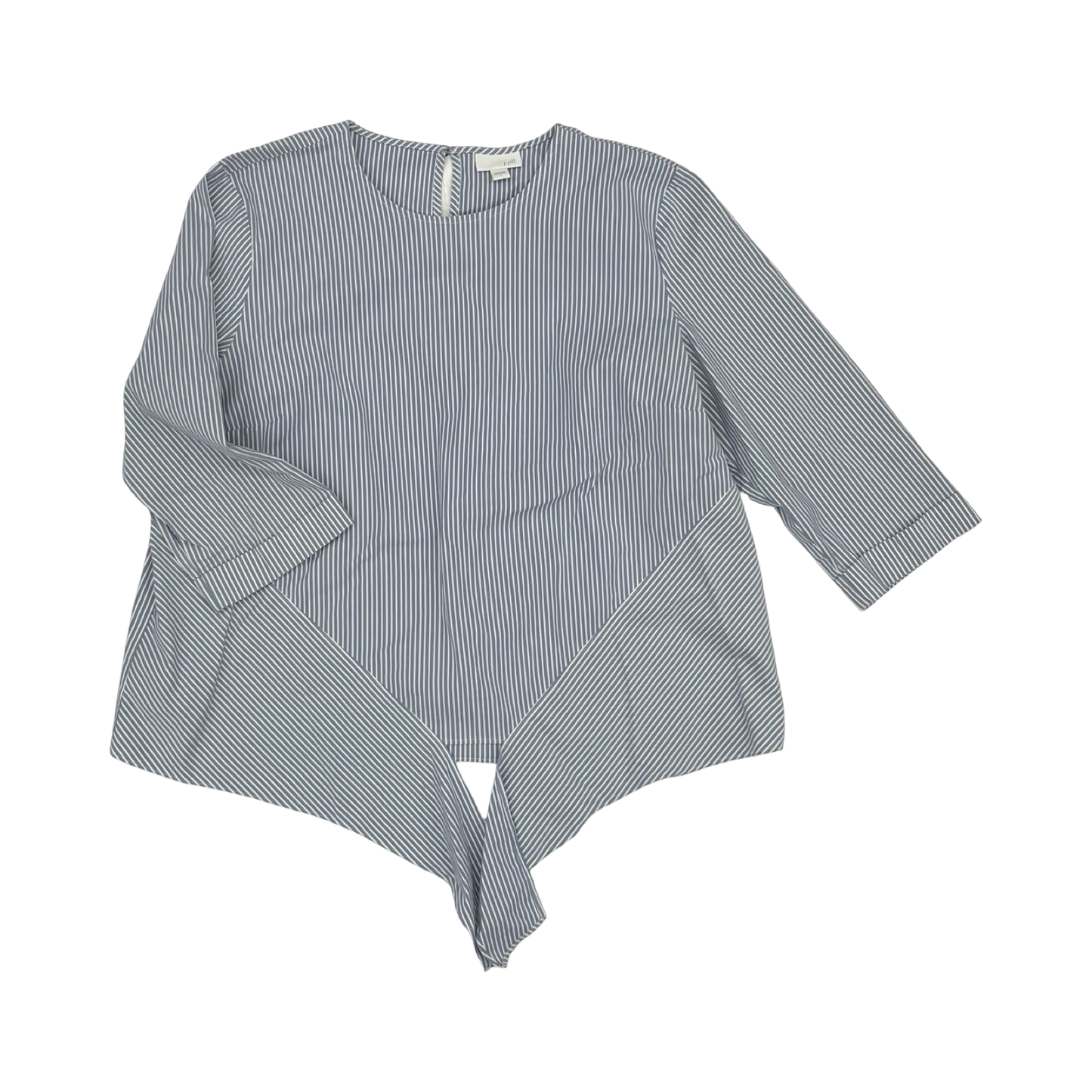 Blouse Ls By J. Jill In Blue & White, Size:L