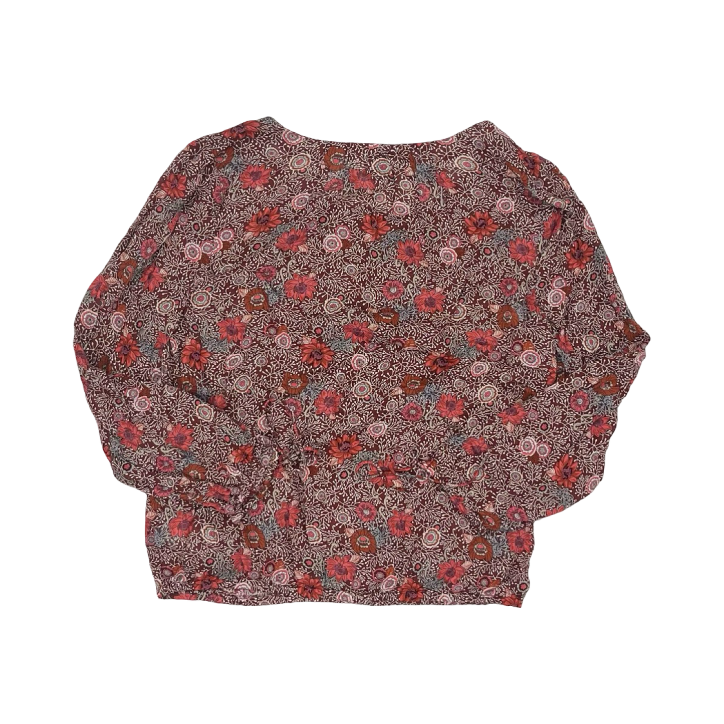 Blouse Ls By Lucky Brand In Red, Size:S