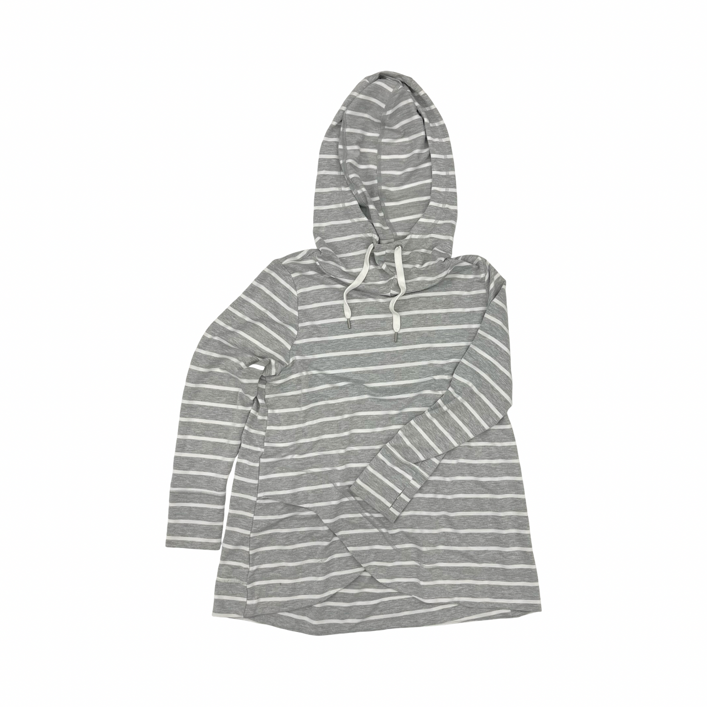 Sweatshirt Hoodie By Livi Active In Grey & White, Size:L