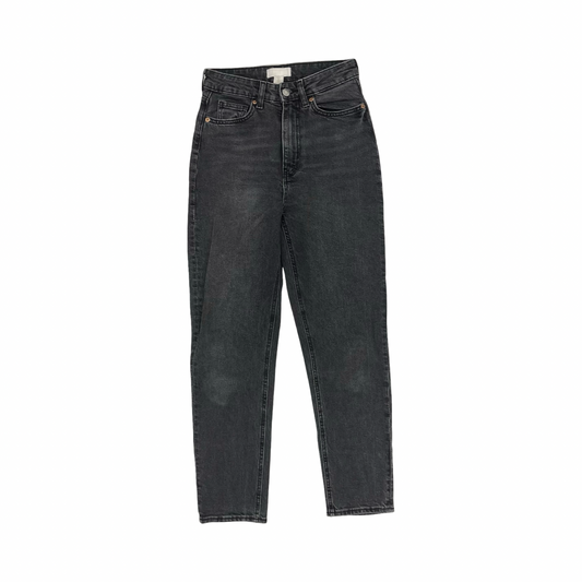 Jeans Straight By H&M In Black Denim, Size:2