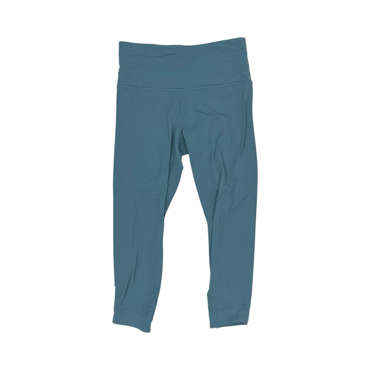 Athletic Leggings Capris By Athleta In Teal, Size:Mp