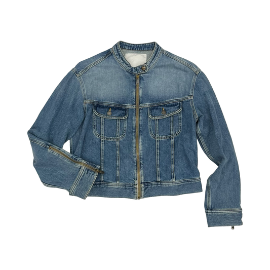 Jacket Moto By Cos In Blue Denim, Size:M