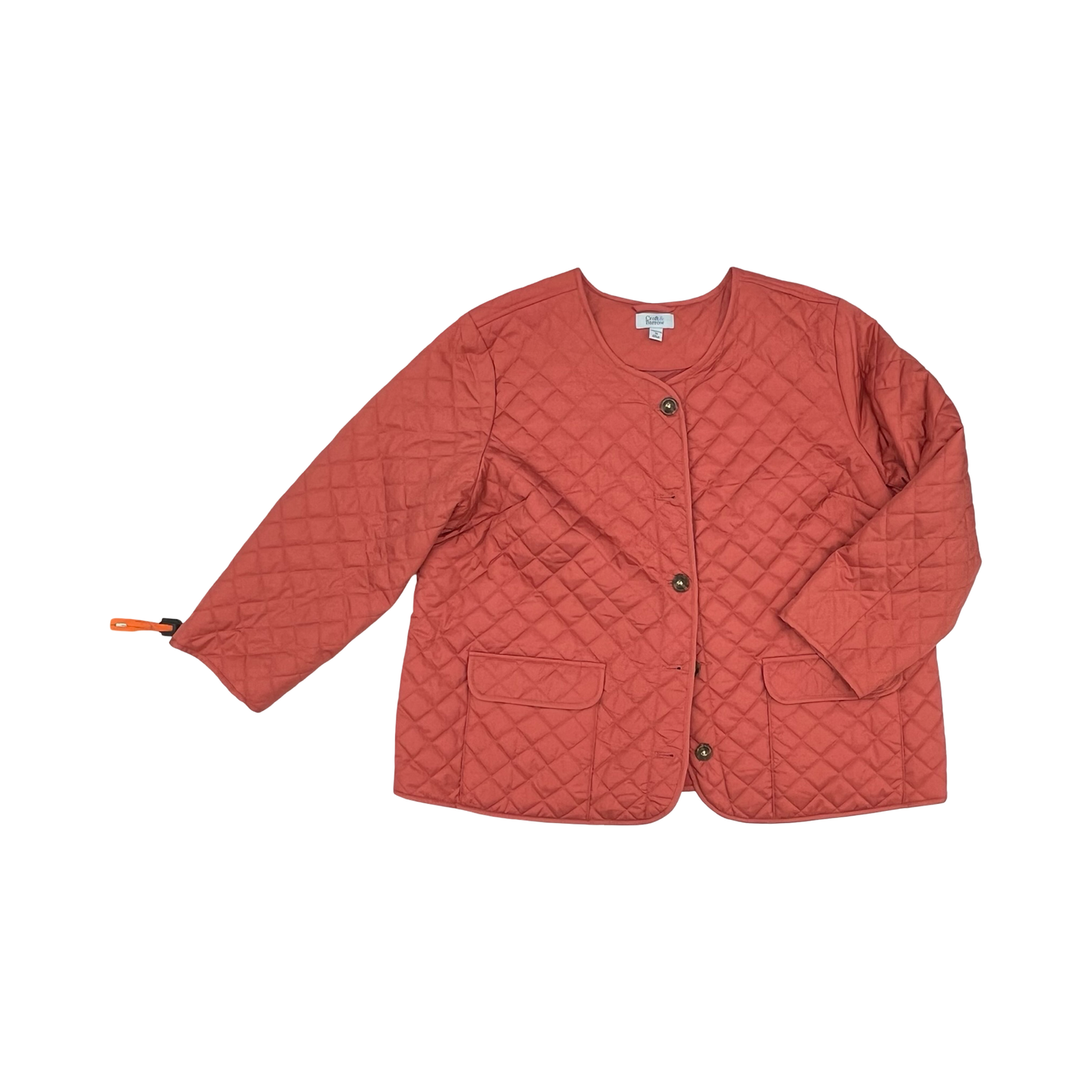 Jacket Puffer & Quilted By Croft And Barrow In Coral, Size:2X