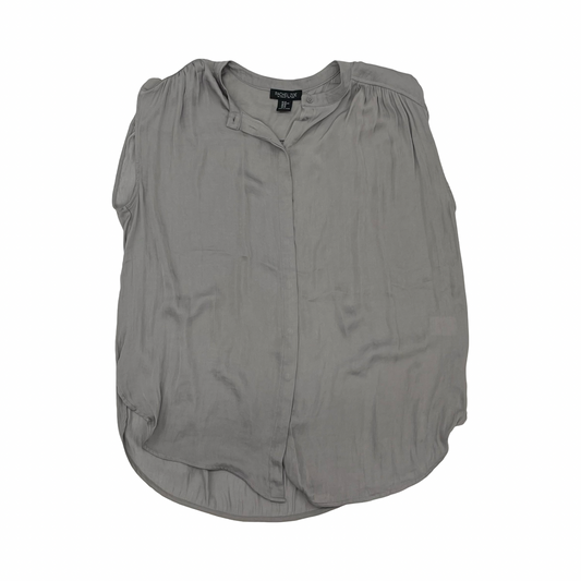 Blouse Sleeveless By Rachel Zoe In Grey, Size:Xl