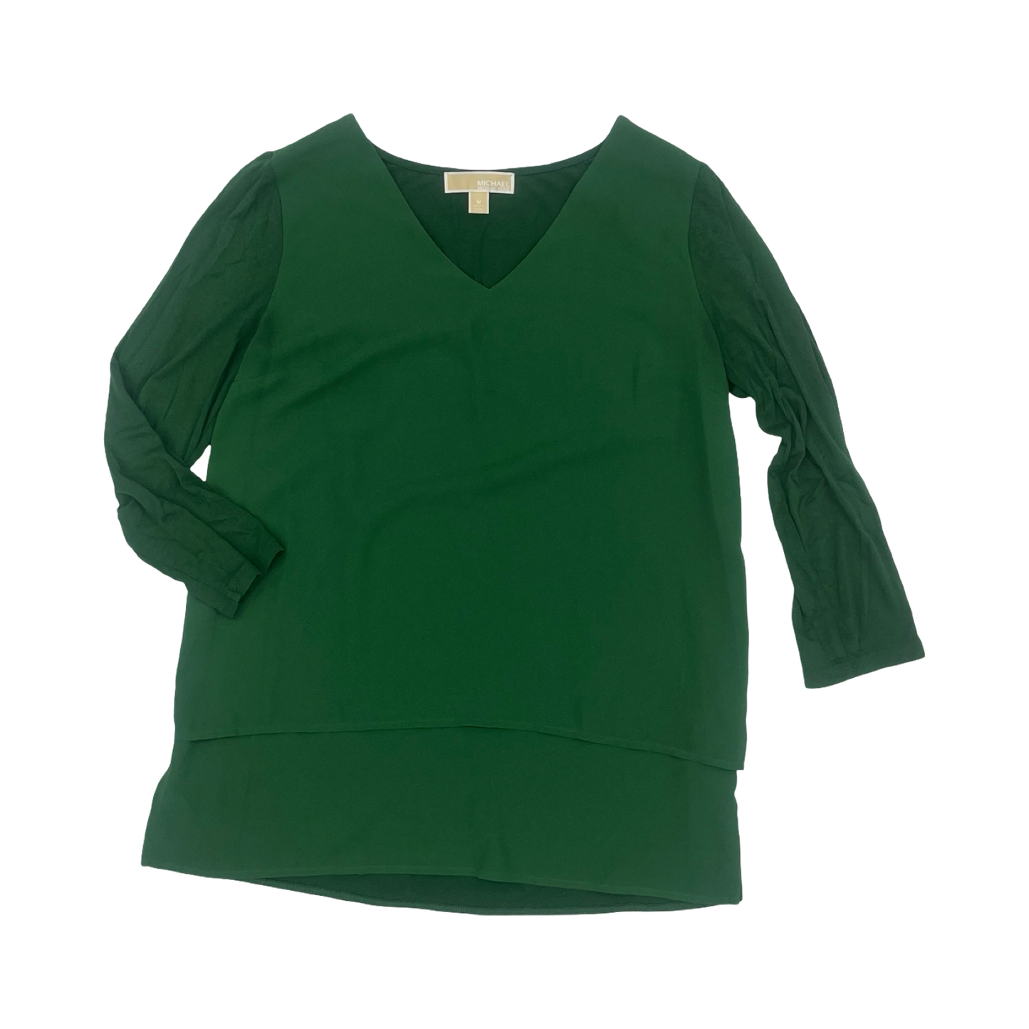 Blouse Designer By Michael Kors In Green, Size:M