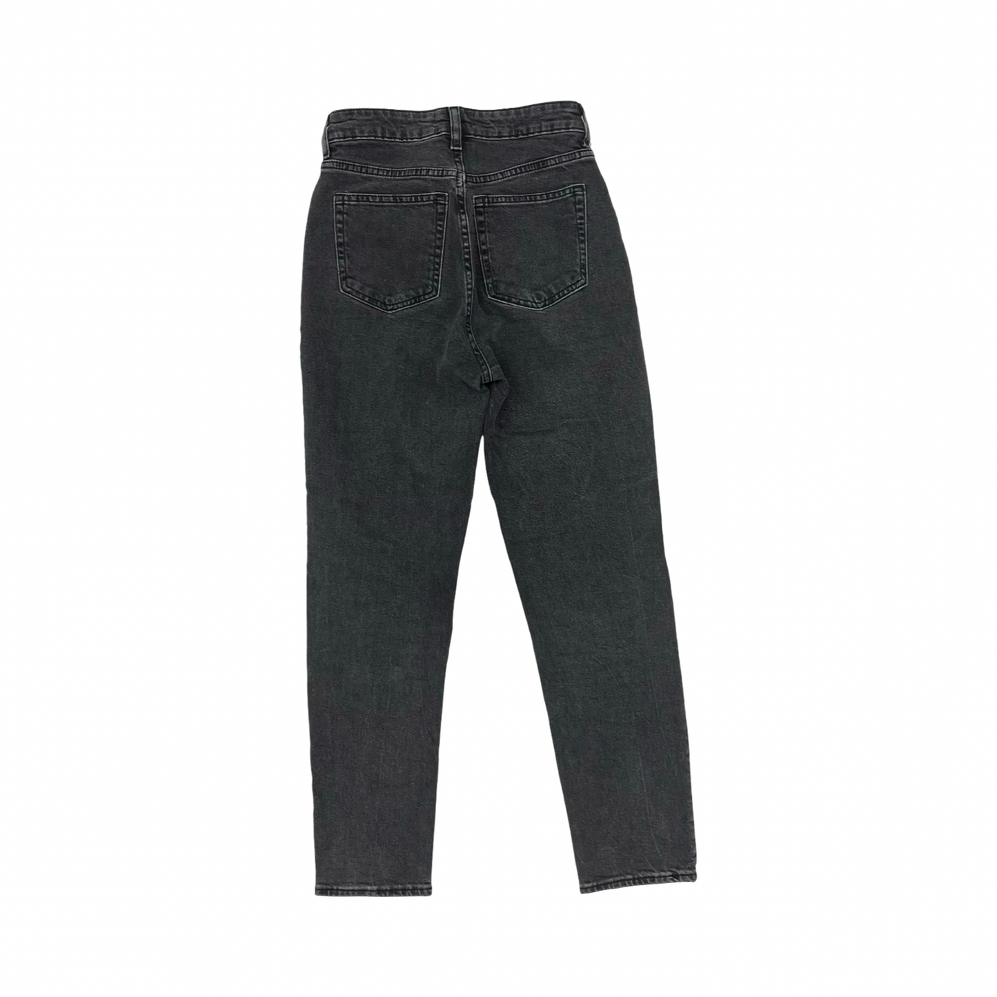 Jeans Straight By H&M In Black Denim, Size:2