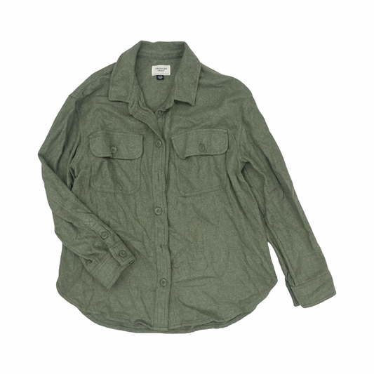 Jacket Shirt By American Eagle In Green, Size:S