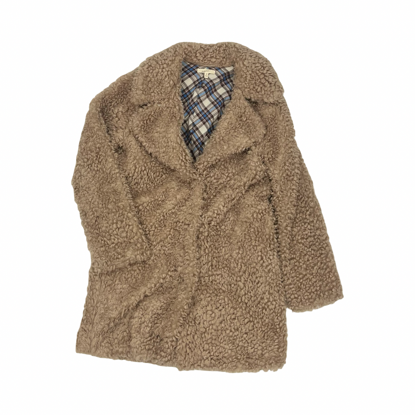 Coat Faux Fur & Sherpa By Mystree In Tan, Size:S