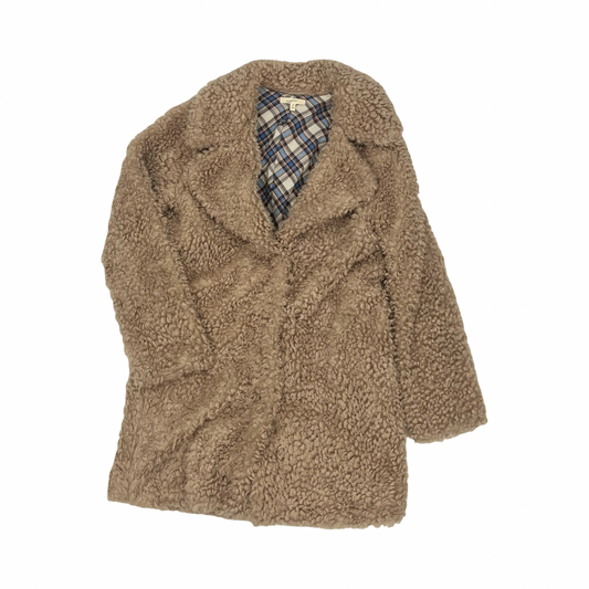 Coat Faux Fur & Sherpa By Mystree In Tan, Size:S
