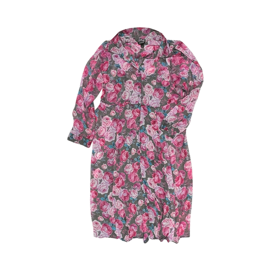 Dress Party Long By Torrid In Grey & Pink, Size:2X