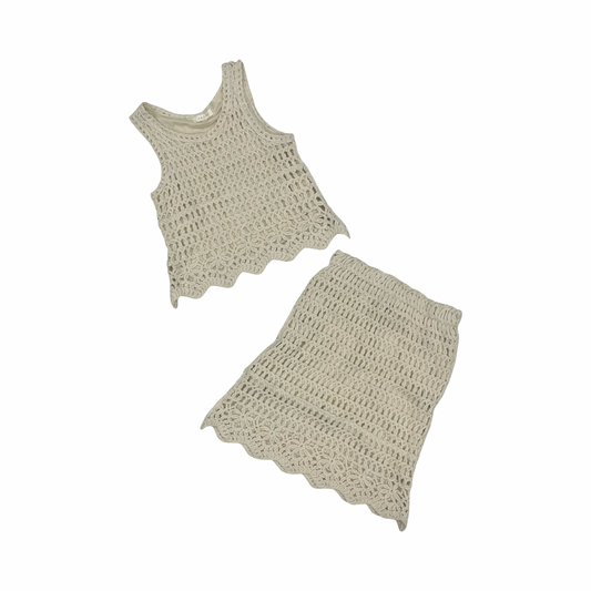 Skirt Set 2Pc By Adiva In Tan, Size:M