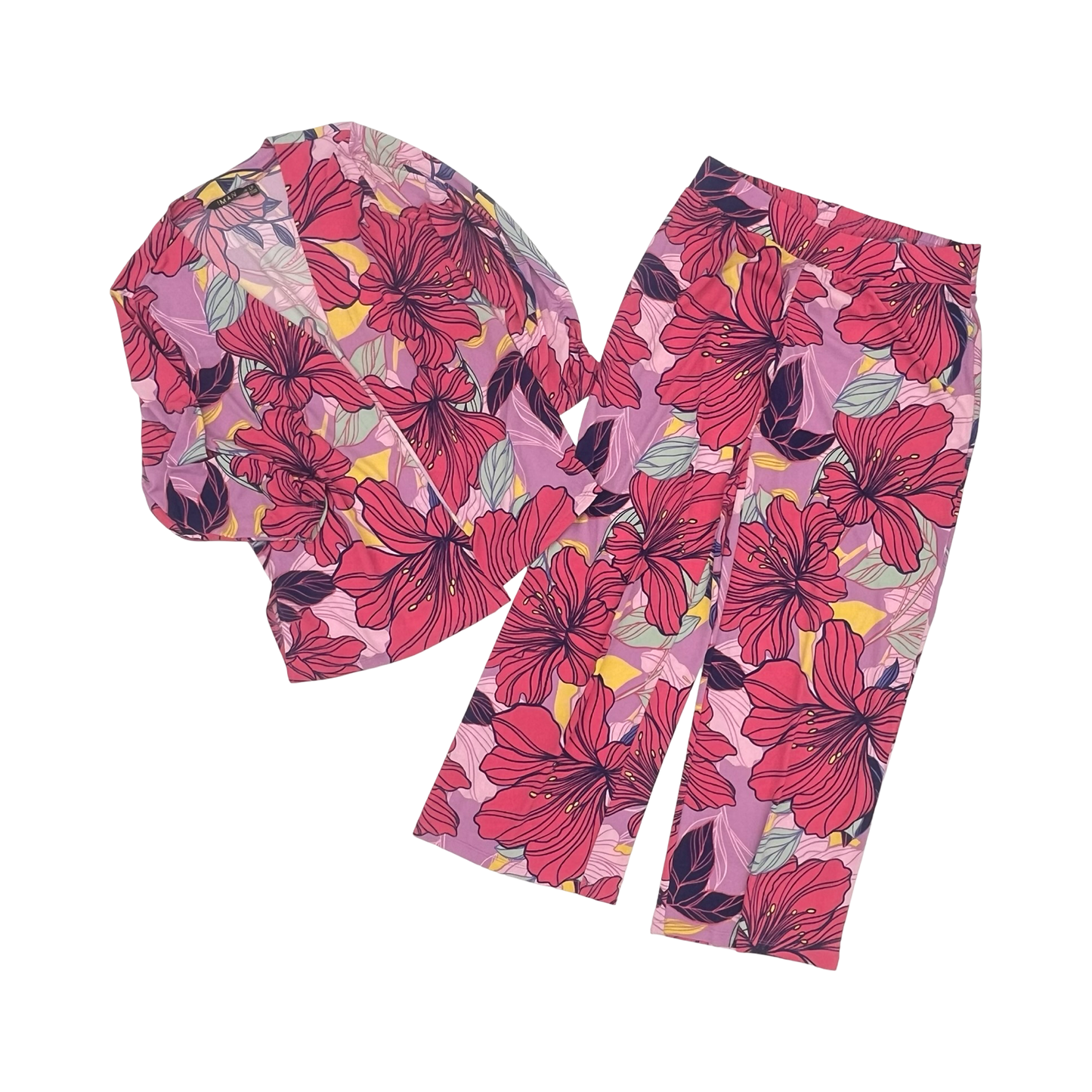 Pants Set 2Pc By Clothes Mentor In Pink, Size:Lp