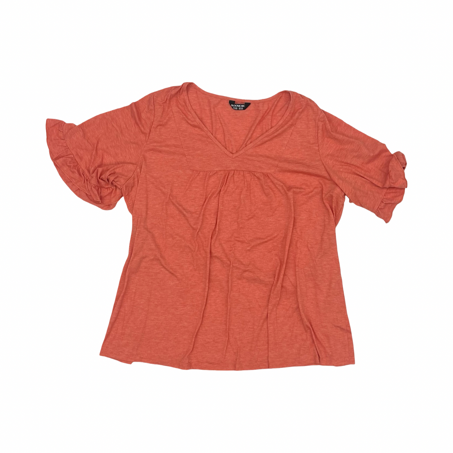 Top Ss By Bloomchic In Orange, Size:1X