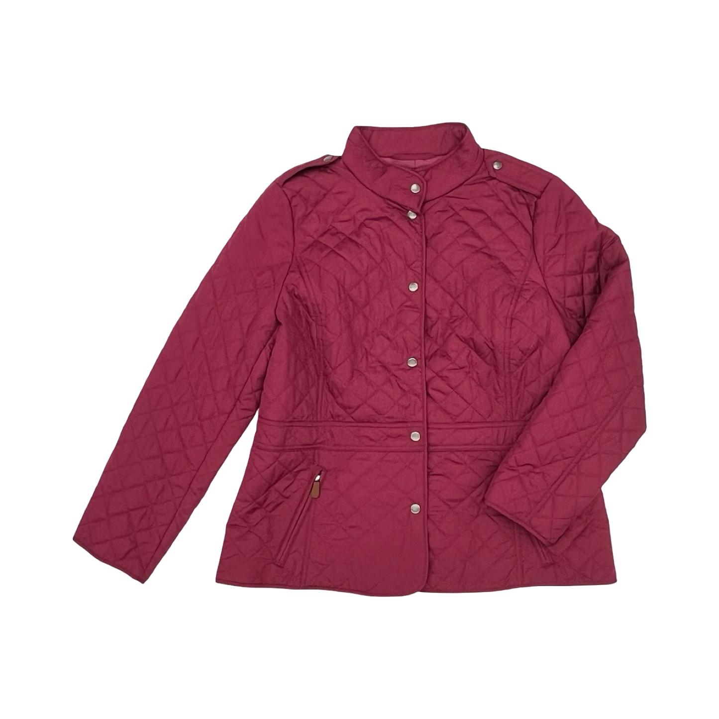 Jacket Puffer & Quilted By Talbots In Pink, Size:Xl