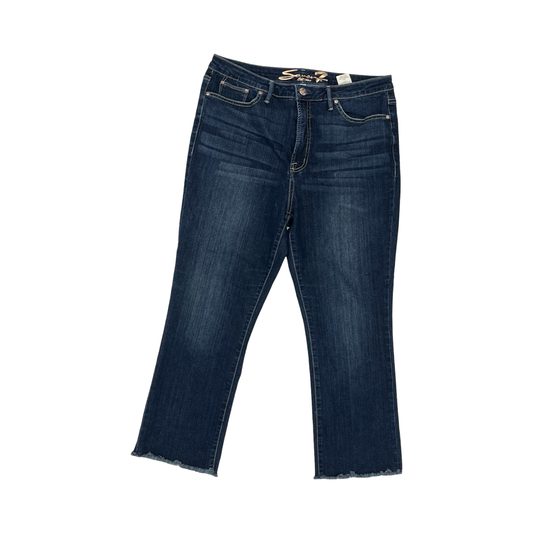 Jeans Cropped By Seven 7 In Blue Denim, Size:14