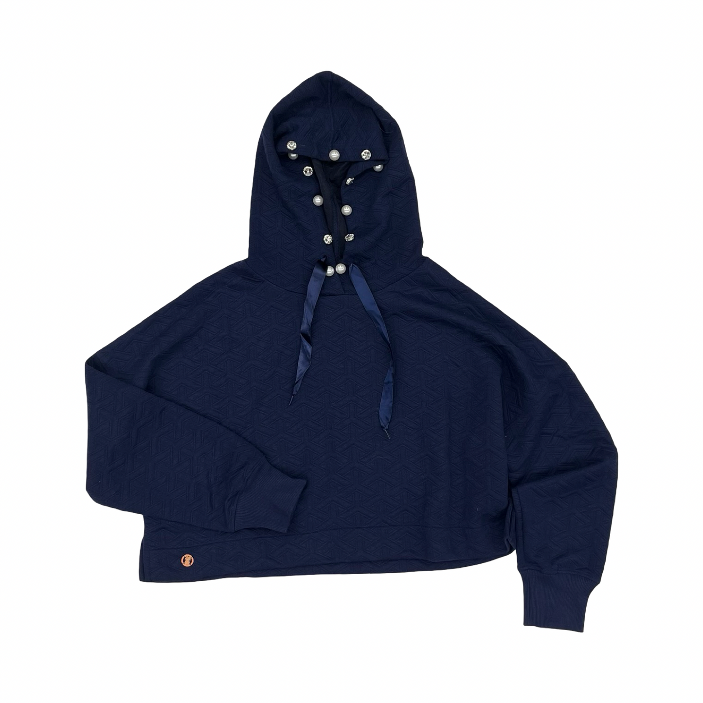 Sweatshirt Hoodie By Simply Southern In Navy, Size:M