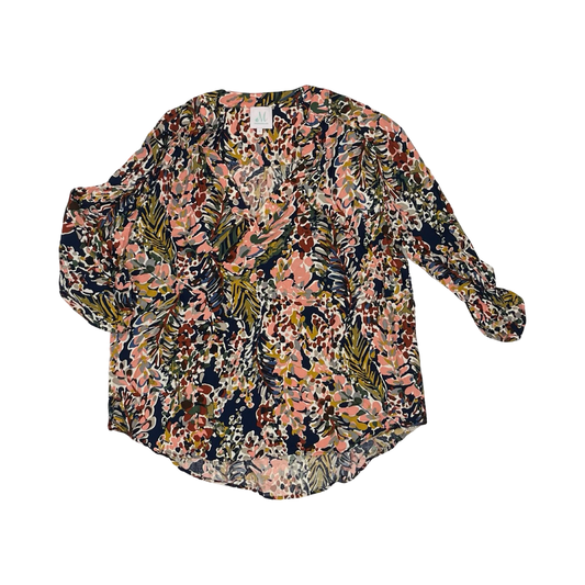 Blouse 3/4 Sleeve By Clothes Mentor In Multi, Size:S