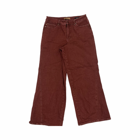 Jeans Wide Leg By Judy Blue In Brown Denim, Size:18
