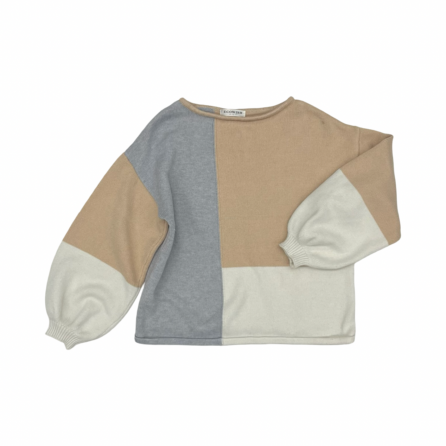 Sweater By Ecowish In Grey & Tan, Size:L