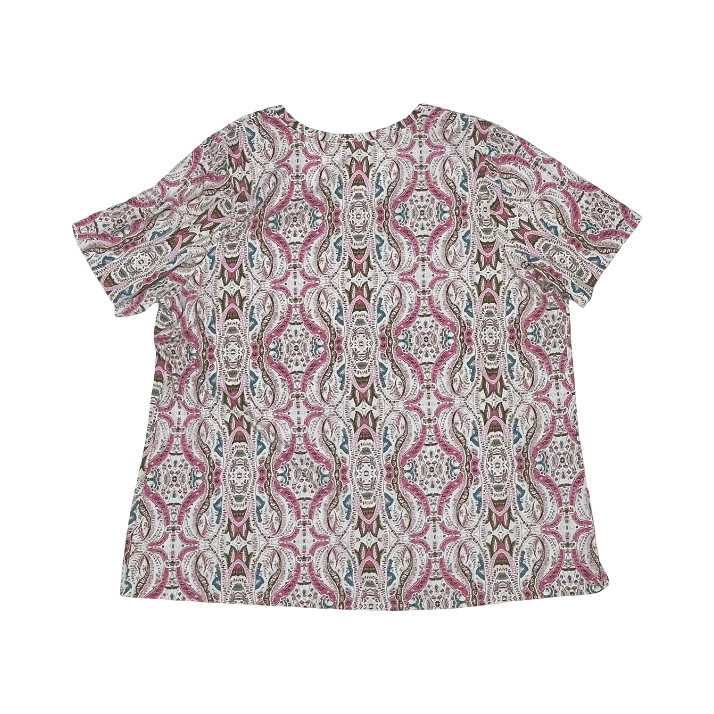 Top Ss By Lane Bryant In Pink & White, Size:3X