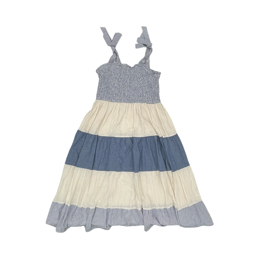 Dress Casual Maxi By Cme In Blue & Cream, Size:3