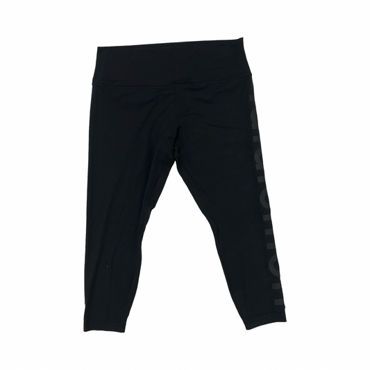 Athletic Leggings Capris By Lululemon In Black, Size:1X