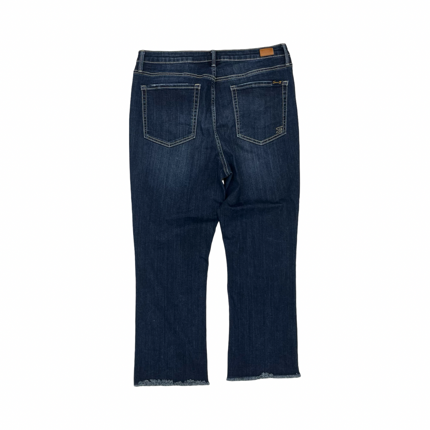 Jeans Cropped By Seven 7 In Blue Denim, Size:14