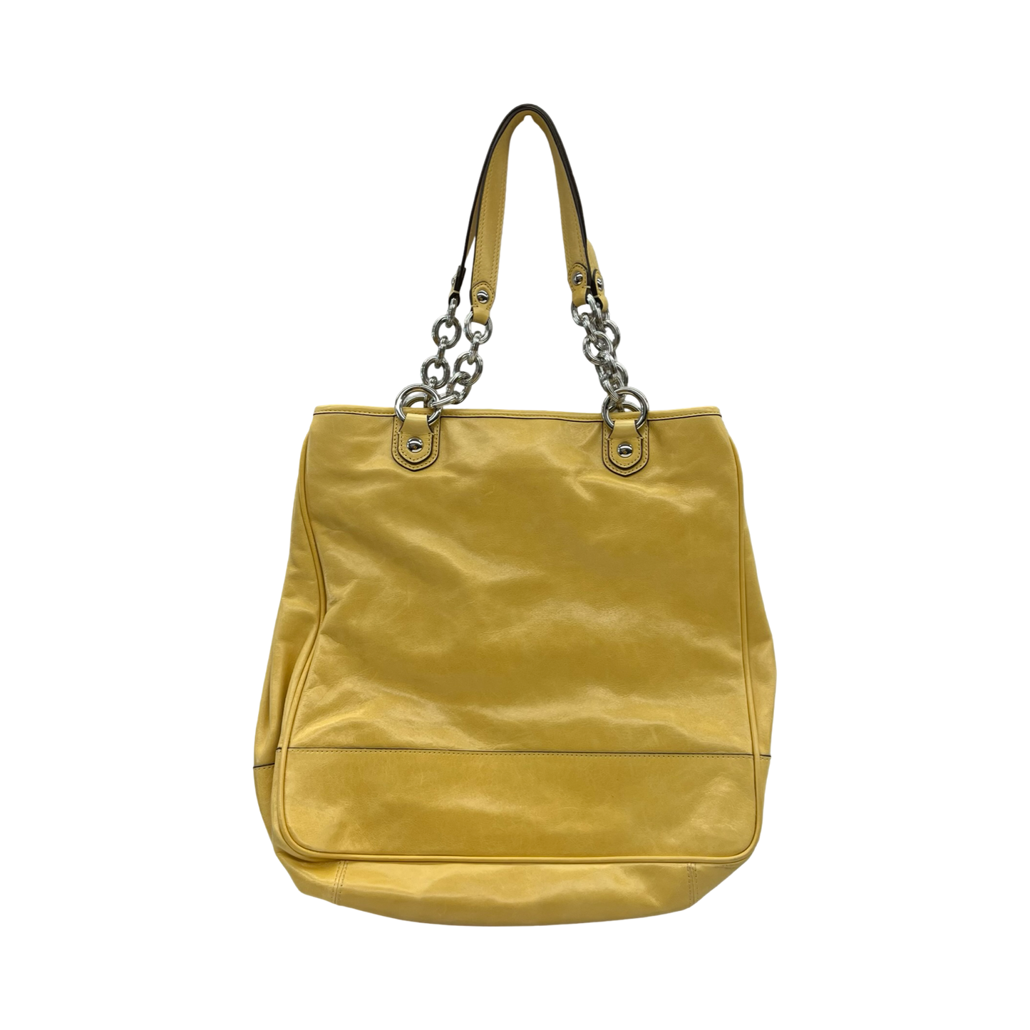 Handbag Designer By Coach In Yellow, Size:Large