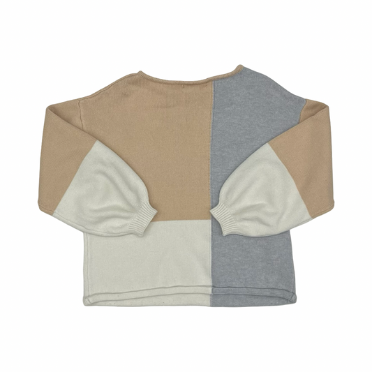 Sweater By Ecowish In Grey & Tan, Size:L