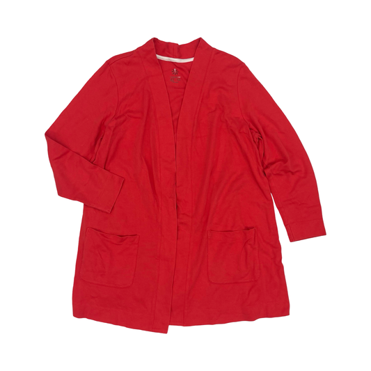 Cardigan By Isaac Mizrahi Live Qvc In Orange, Size:1X