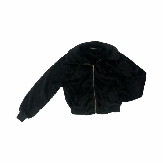Jacket Faux Fur & Sherpa By Cme In Black, Size:S
