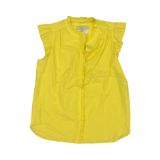 Blouse Sleeveless By Loft In Yellow, Size:S