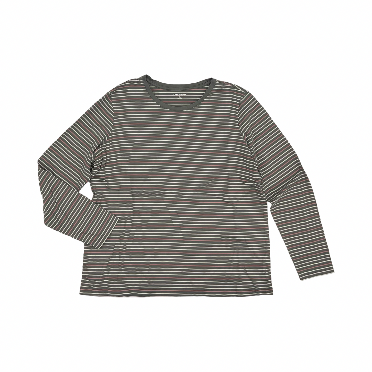 Top Ls By Lands End In Striped Pattern, Size:L
