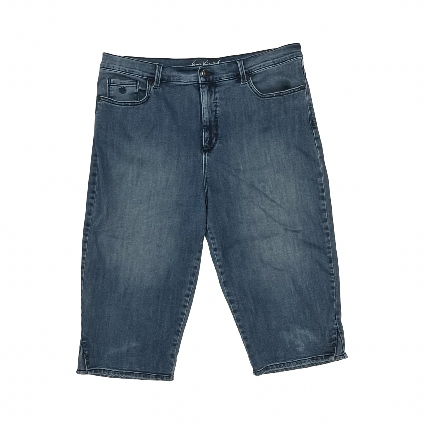 Jeans Cropped By Gloria Vanderbilt In Blue Denim, Size:18