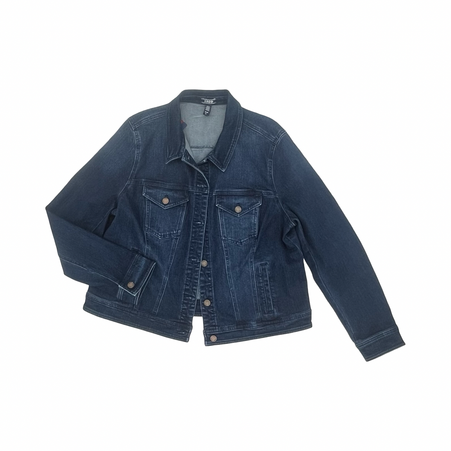 Jacket Denim By Izod In Blue Denim, Size:Xl