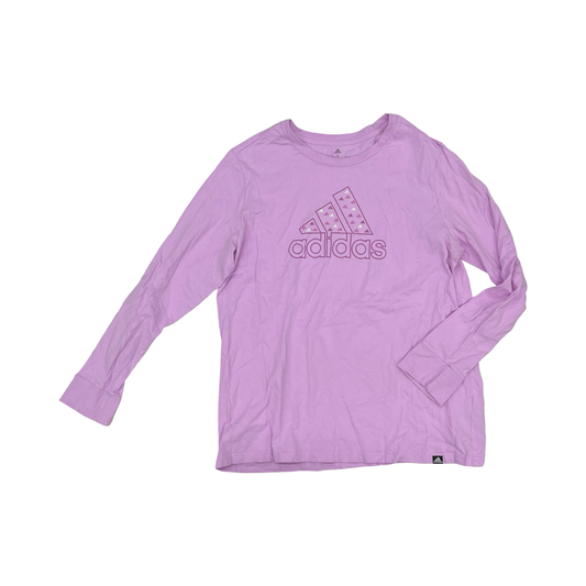 Athletic Top Ls Crewneck By Adidas In Purple, Size:1X