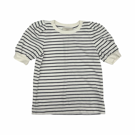 Top Ss By Loft In Blue & White, Size:Xs