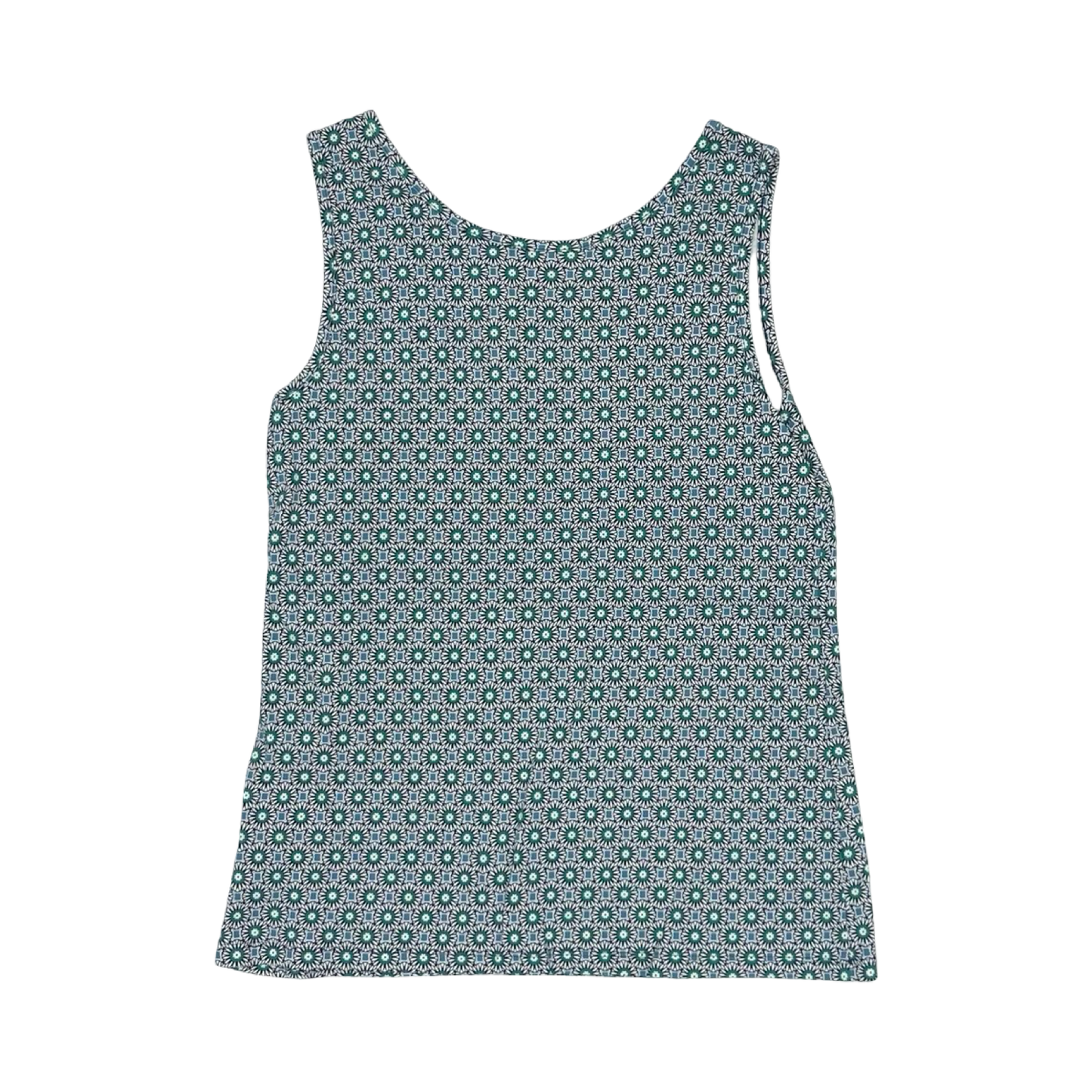 Top Sleeveless By Lands End In Blue & Green, Size:M